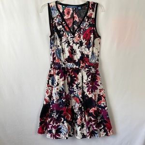 Simply Vera Watercolor Sleeveless Fit & Flare Dress with Pockets - Size XS